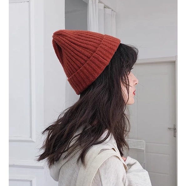 Mũ len sơi to cao cấp vintage trend đông 2021