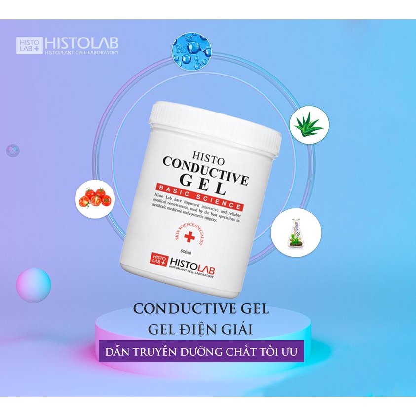 [HÀNG CÔNG TY] Gel Dẫn Điện Giải Histolab Histo Conductive Gel 500ml Giúp Tăng Cường Thẩm Thấu Dưỡng Chất Vào Da