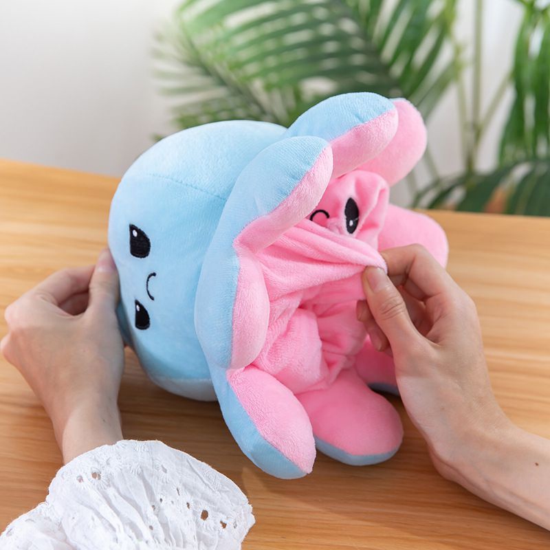 20/30/40cm lovely Double-Sided Flip Reversible Octopus Plush Toy Marine Stuffed Doll kid gift