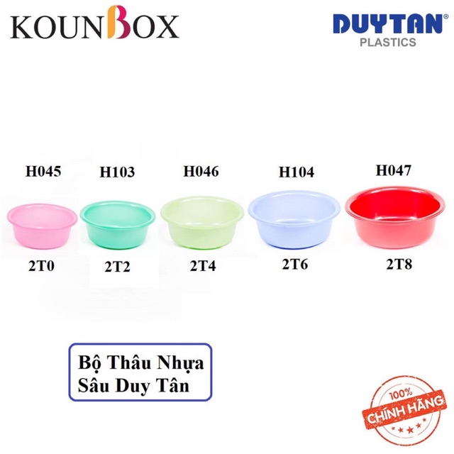 Combo 10 thau duy Tân nhỏ 2to 20 x7,4 cm