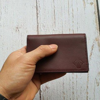 [Da thật] Ví Minimalism da bò thật - Nâu đất VD112