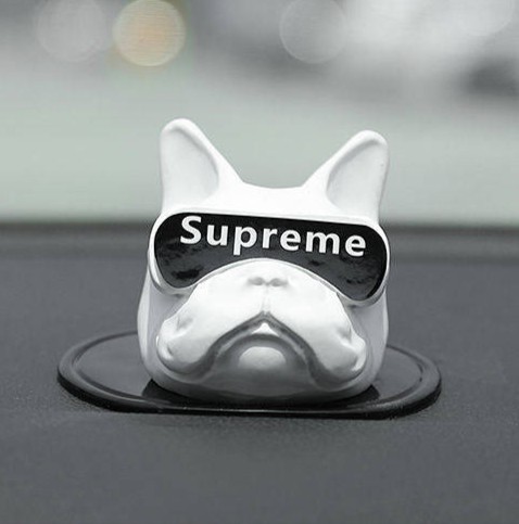  French Bulldog Evil Dog Furnishings Ornaments Creative Car Aromatherapy Car Men's Online Influencer Cute New Crafts Car fashion brand products Auto