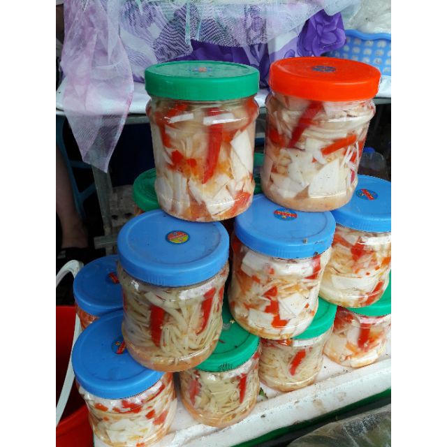 Măng ngâm tỏi ớt chua cay (Măng chua) Loại 1kg