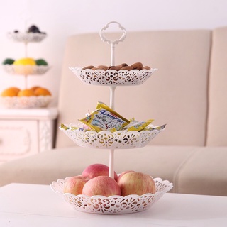 Đĩa 3 tầng nhựa cao cấp đựng bánh kẹo, hoa quả