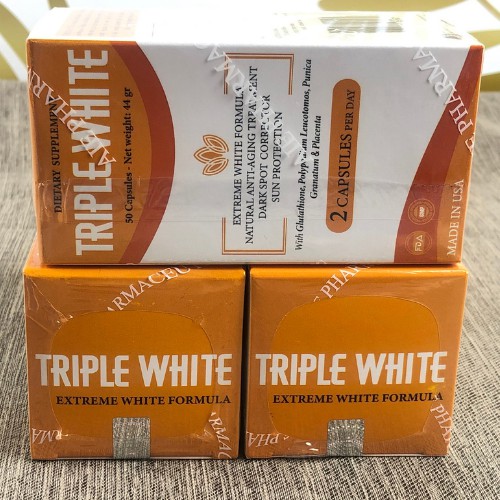 Hỗ trợ đẹp da, viên uống trắng da Triple White nhập khẩu chính hãng Mỹ - hộp 50 viên | Thế Giới Skin Care