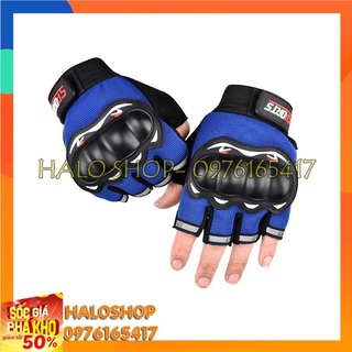 Găng tay Bao tay hở ngón có gù bảo vệ tay đi phượt du lịch loại xịn
