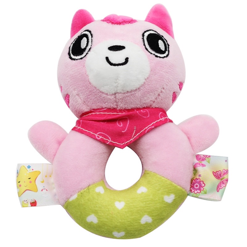 Đồ chơi cầm tay thú nhồi bông lục lạc phát tiếng kêu xúc xắc,giúp bé phát triển kỹ năng cầm nắm , sợi bông an toàn