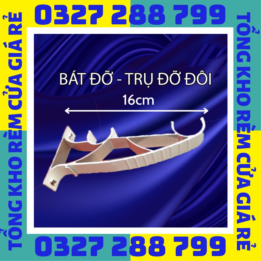 Giá Đỡ Đôi Thanh Treo Rèm- Trụ Đỡ Thanh Treo Rèm Cửa 2 Lớp Nhôm Sơn Tĩnh Điện Chắc Chắn Bền Đẹp.-