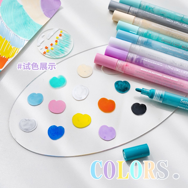 1 Chiếc Bút Đánh Dấu Màu Acrylic Và Gỗ/Kính/ Gốm