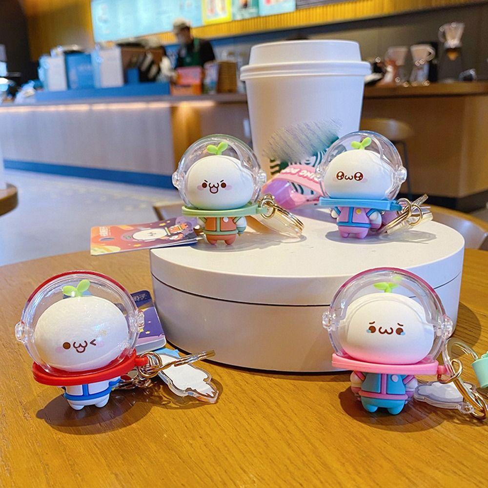 LANFY Móc Khóa Hình Bánh Bao / Búp Bê Hoạt Hình Dễ Thương