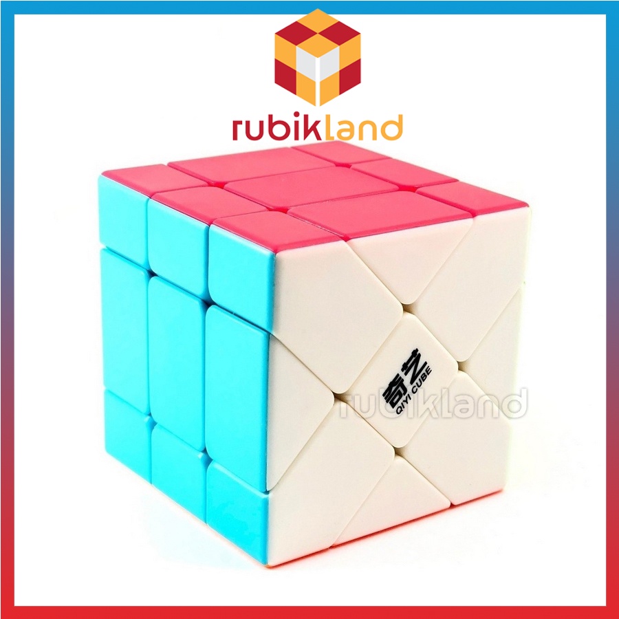 Rubik Fisher QiYi YiLeng Stickerless Rubic Biến Thể 3x3 Khối Lập Phương 3 Tầng Đồ Chơi Trí Tuệ Trẻ Em