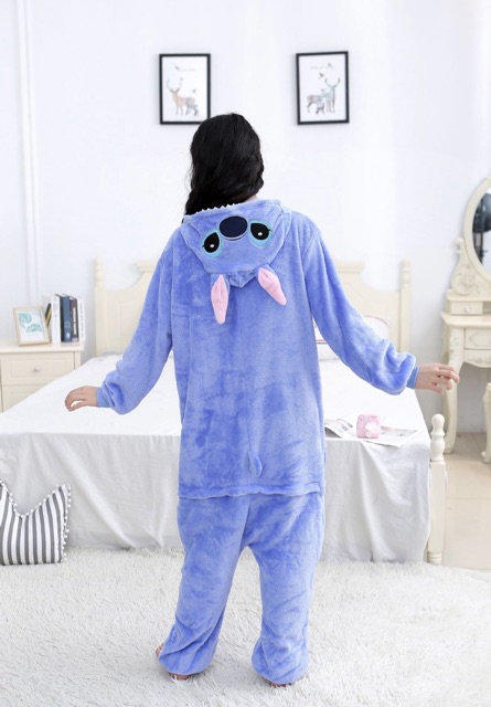 Bộ Đồ Thú Stitch Xanh Người Lớn - Bộ Đồ Ngủ Stitch Xanh