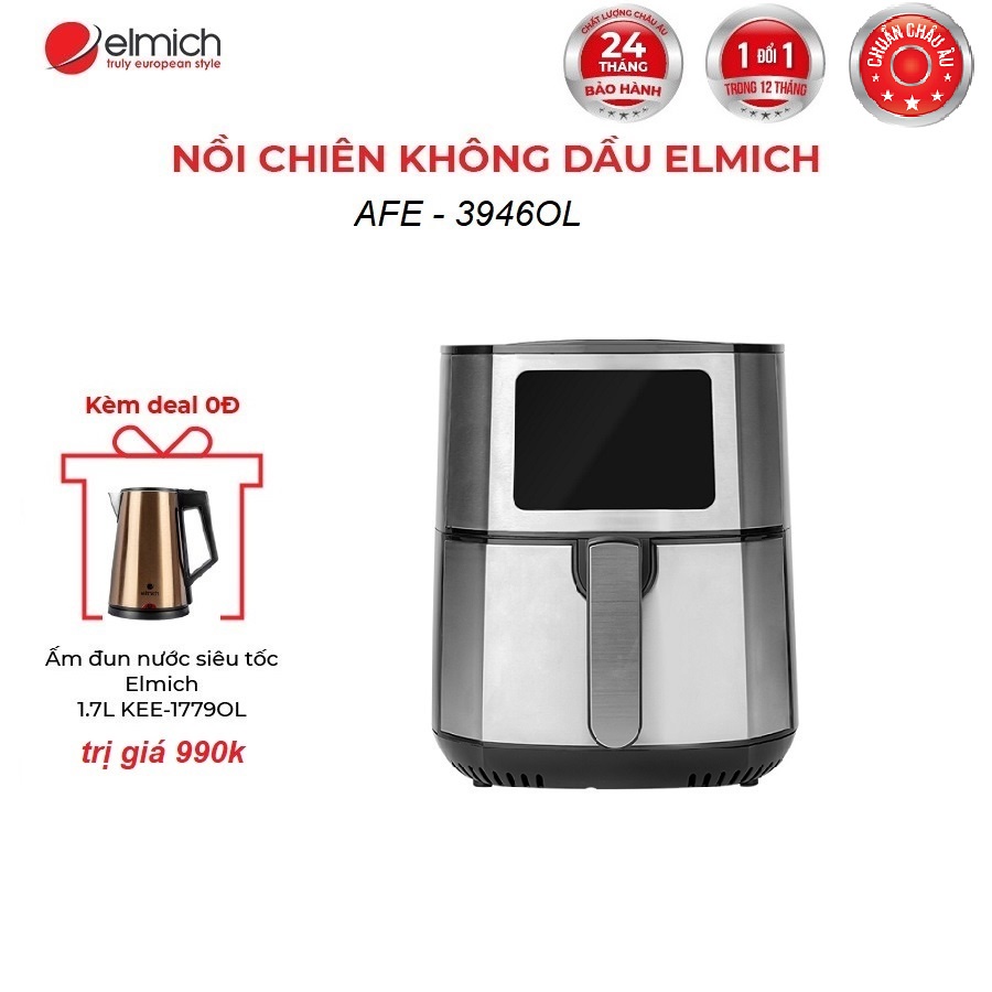 [Mã ELHADEV giảm 4% đơn 300K] Nồi chiên không dầu Elmich AFE-3946OL