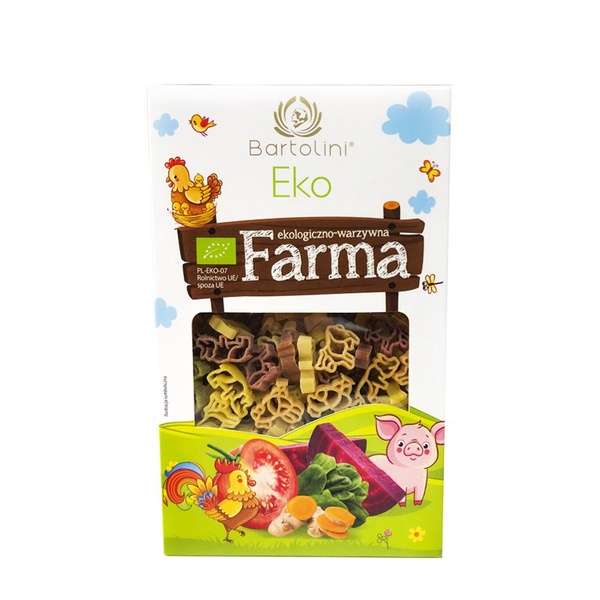 Mì nui rau củ hữu cơ cho bé hình động vật Bartolini 250g