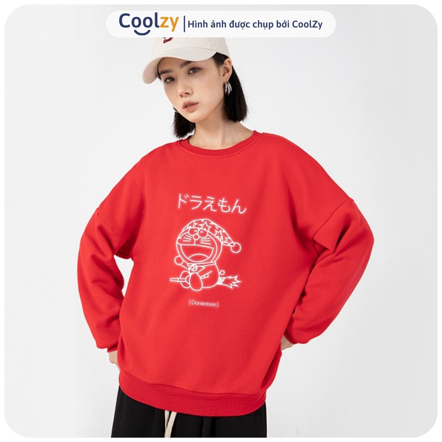 Áo Sweater Doremon Chổi Bay Phản Quang 🔴 Áo Sweater Phản Quang | CoolZy