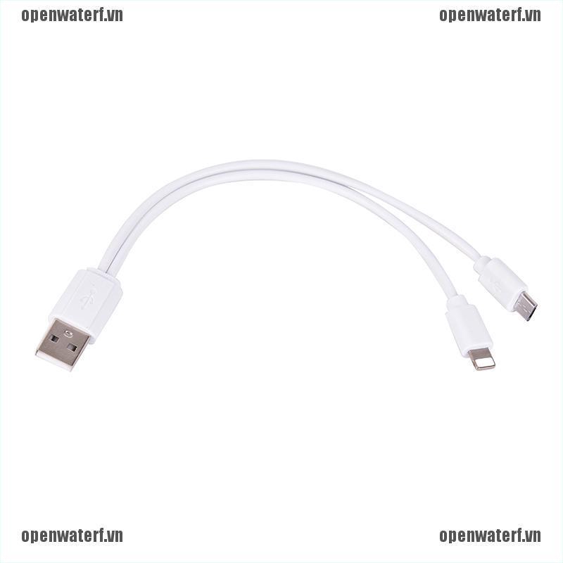 Cáp Sạc Nhanh 2 Trong 1 Cho Iphone Samsung Mp3