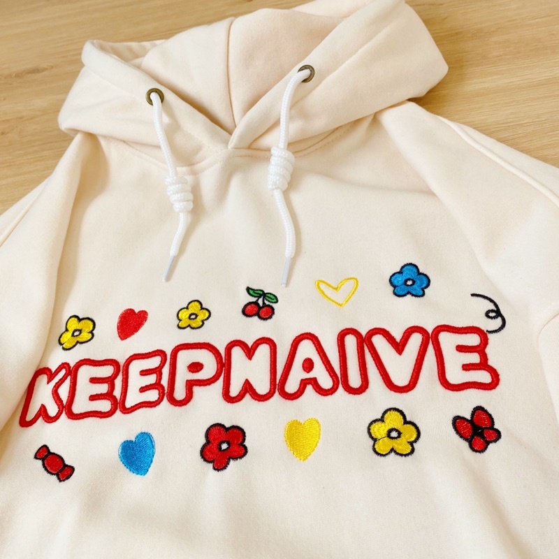 Áo hoodie nỉ unisex Homies liền mũ có túi thêu chữ NAIVE | BigBuy360 - bigbuy360.vn