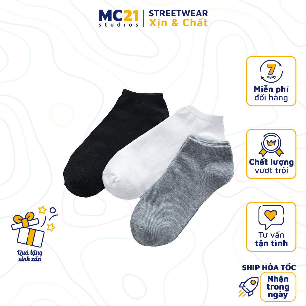 Tất trơn cổ lỡ nam nữ MINION CLOTHING unisex co dãn nhiều màu chất cotton mềm mịn s0001