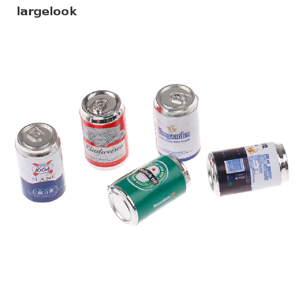 Set 5 Lon Soda Mini Tỉ Lệ 1 / 6 Cho Nhà Búp Bê 1 / 12 ♨Nóng Bỏng