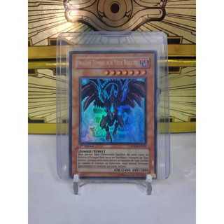 [ Dưa Hấu Yugioh ] Lá bài thẻ bài Red-Eyes Zombie Dragon - Ultra Rare 1st Edition - Tặng bọc bài nhựa bảo quản