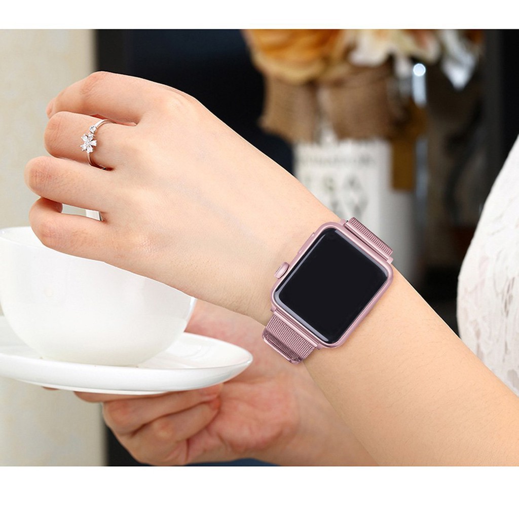 Dây đeo đồng hồ thay thế bằng thép không gỉ cho Apple Watch Series 3 / 2 / 1 ( 38Mm / 42Mm )