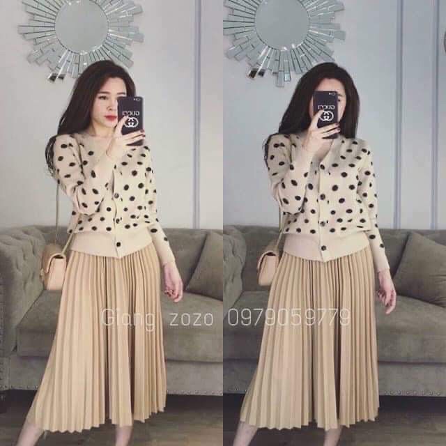 Chân váy xếp ly KÈM ĐAI kiểu dáng thời trang