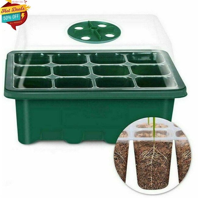 Khay Ươm Giống 12 Ngăn Hình Chữ Nhật Cho Cây Cảnh