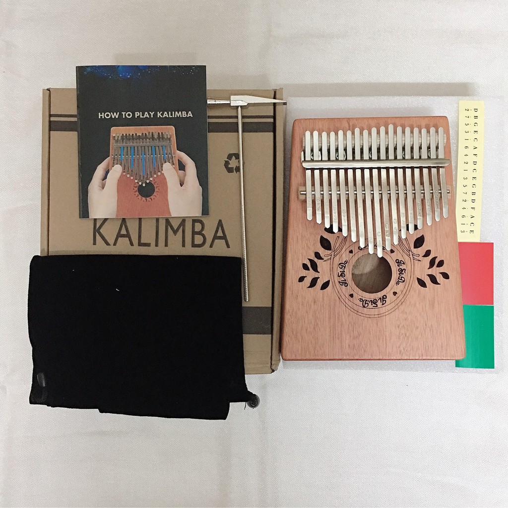 ( SALE ) Đàn Kalimba Stiller 17 phím mẫu Leaf Gỗ Mahogany cao cấp - HÀNG CÓ SẴN