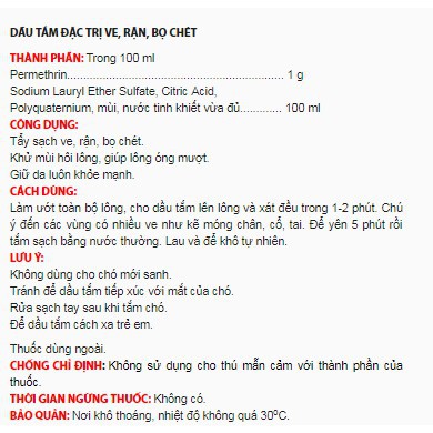 Sữa Tắm Bio Care Diệt Ve Rận, Bọ Chét, Khử Mùi Chó Mèo