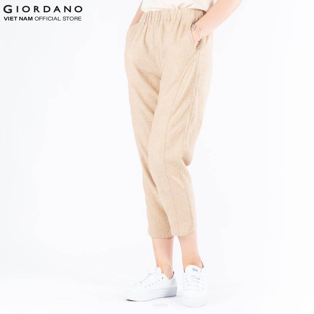 Quần tây lửng Linen Nữ Giordano 05420228