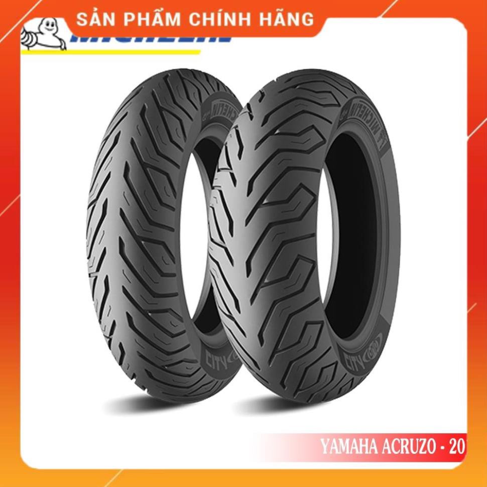 Cặp lốp ( Vỏ ) xe YAMAHA ACRUZO 2016 MICHELIN TRƯỚC 90/90-12 CITY GRIP và SAU 100/90-10 CITY GRIP _ Lốp Trung Thành