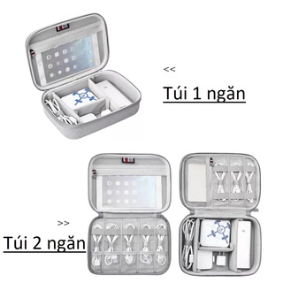 Túi phụ kiện điện thoại, túi công nghệ BUBM 1 ngăn, 2 ngăn chuyên dụng đựng bộ sạc macbook, dây cáp sạc, pin dự phòng