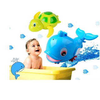 Combo Bộ Nhà Tắm Cá Heo Phun Nước Rùa Biết Bơi