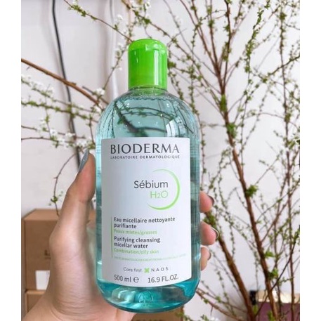 Nước Tẩy Trang Bio Sensibio H2O 500ml - Dành Cho Da Nhạy Cảm chai Hồng và da dầu mụn - Chai Xanh