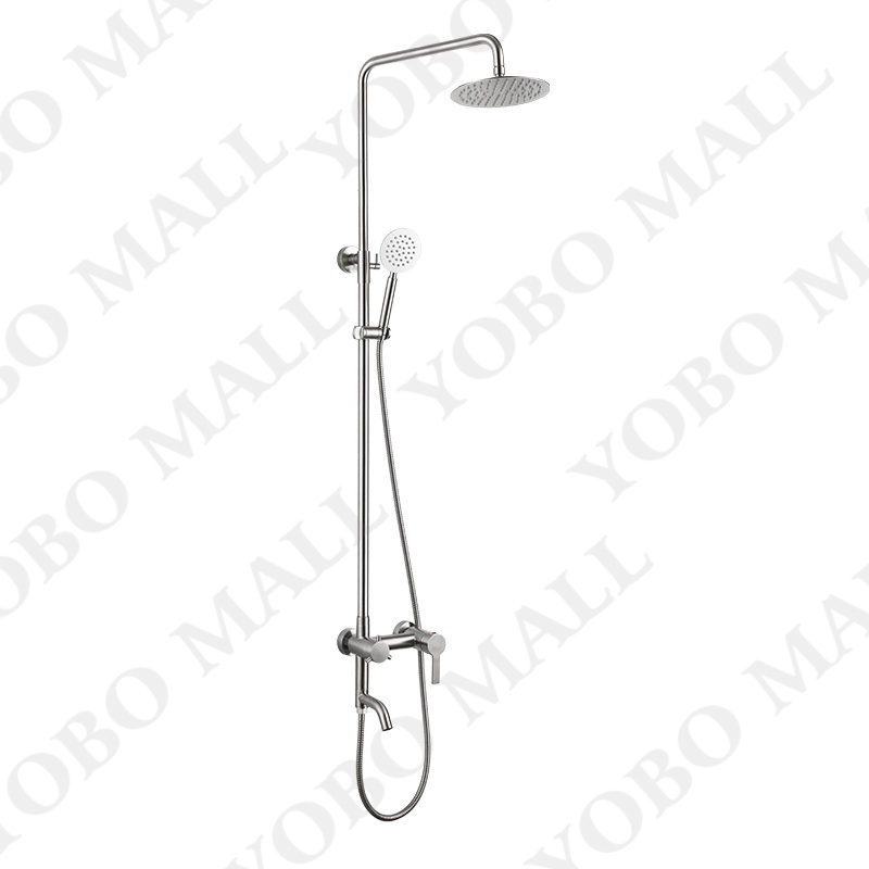 Bộ vòi sen tắm nóng lạnh cây sen tròn Inox sus304 - Sk001