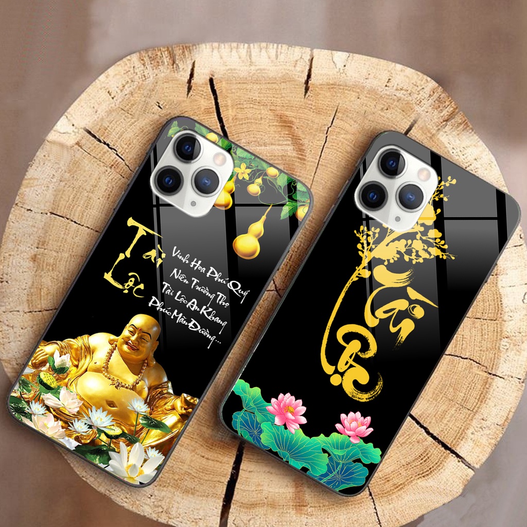 Ốp lưng KÍNH Iphone 11 PRO / 11 PRO MAX in hình 3D TÀI LỘC-VỢ CHỒNG-TÂM AN -MÃ ĐÁO