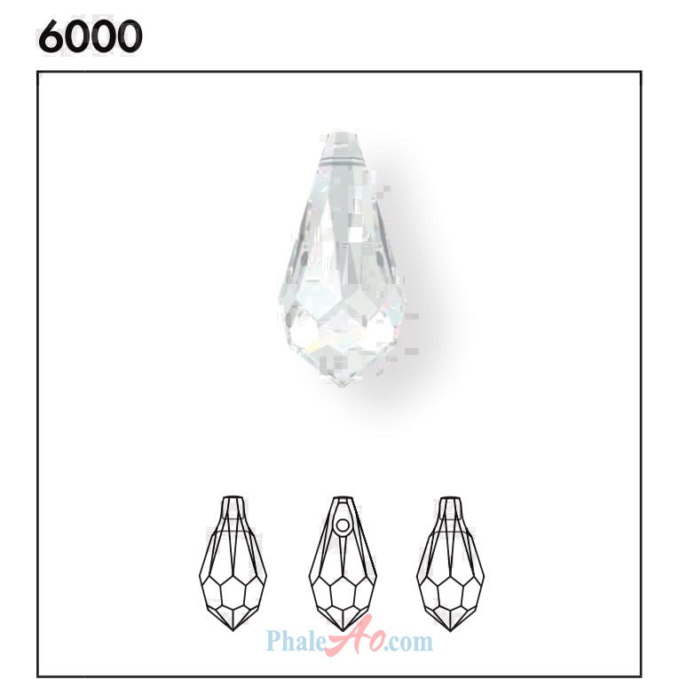 Mặt dây chuyền pha lê Swarovski cao cấp pendant hình giọt nước pendant 6000