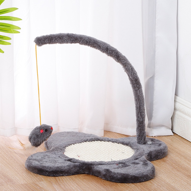 Bàn Cào Móng &amp; Trụ Đồ Chơi Con Chuột Thư Giãn Xả Stress Cho Mèo BC3338 MIAOCAT