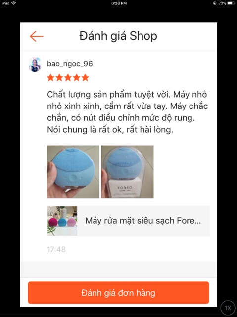 Máy rửa mặt siêu sạch, có dây sạc và nút bịt sạc,