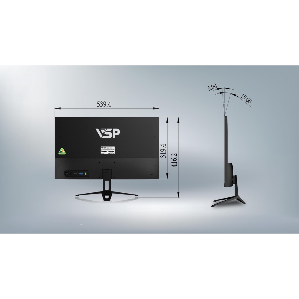 Màn hình 24inch Thinking Slim Bezel VSP V2408S Tràn viền  FHD/VA/75Hz (MÀU ĐEN&amp;TRẮNG) - Bảo Hành 24 Tháng