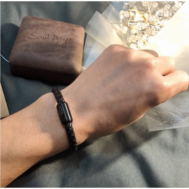 Dây da bò đan tròn vintage vòng đeo tay, dây túi - phụ kiện, phụ liệu làm đồ da handmade