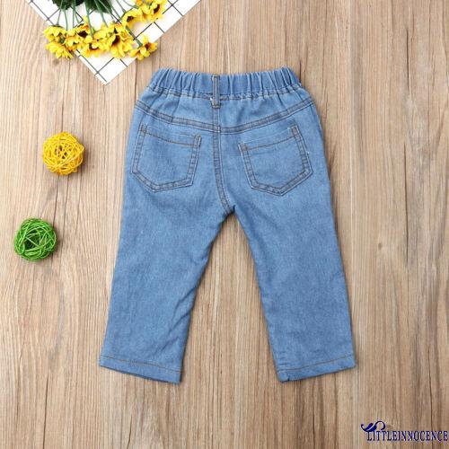 Quần jeans xẻ rách cá tính cho bé gái