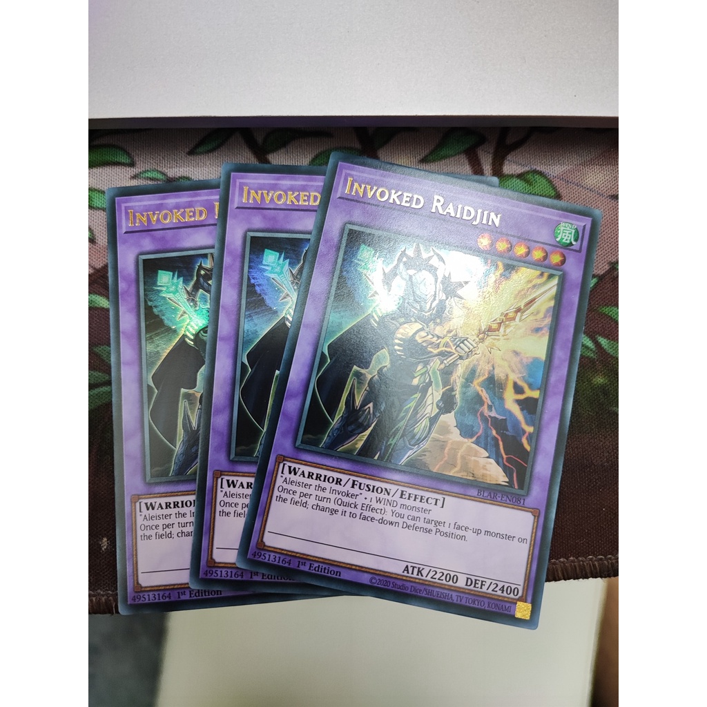1 lá thẻ bài Invoked Raidjin - BLAR-EN081 - Ultra Rare 1st Edition