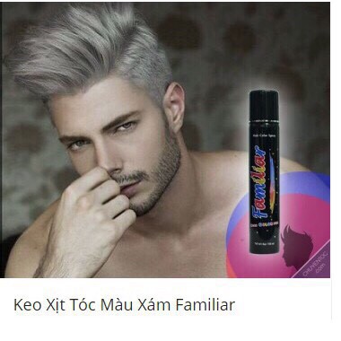 Keo Xịt Tóc Màu Familiar 100ml - Màu K2 Xám Khói - Hàng Việt Nam Chất Lượng Cao