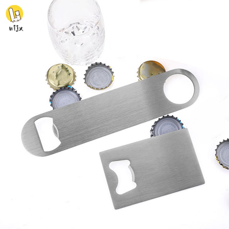 WiJx Bottle Openers Heavy Duty Stainless Steel Openers Professional Grade Flat Bottle Openers Bartender Stainless Steel