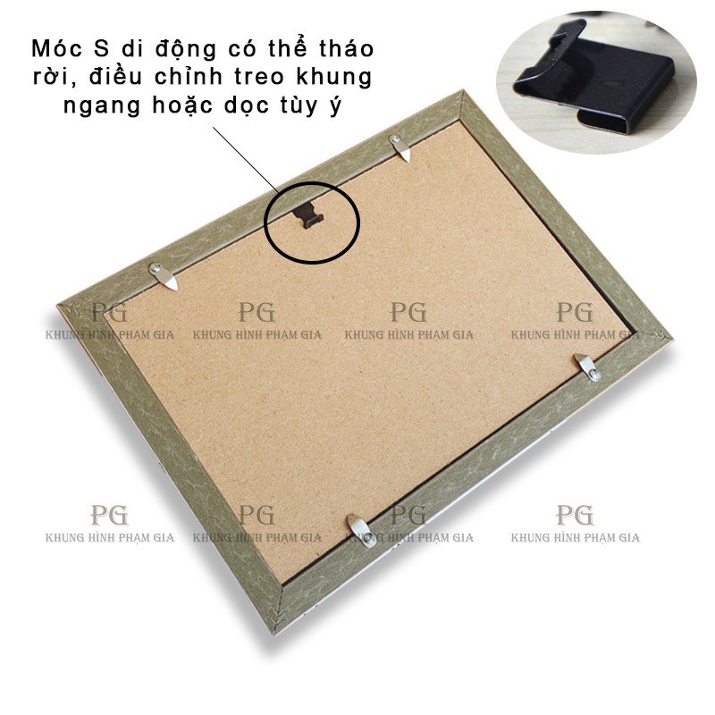 Khung Bằng Khen Treo Tường Hoa Văn Đẹp Giá Rẻ Tại HCM Size A3, A4, A5 - Khung Hình Phạm Gia PGBK14