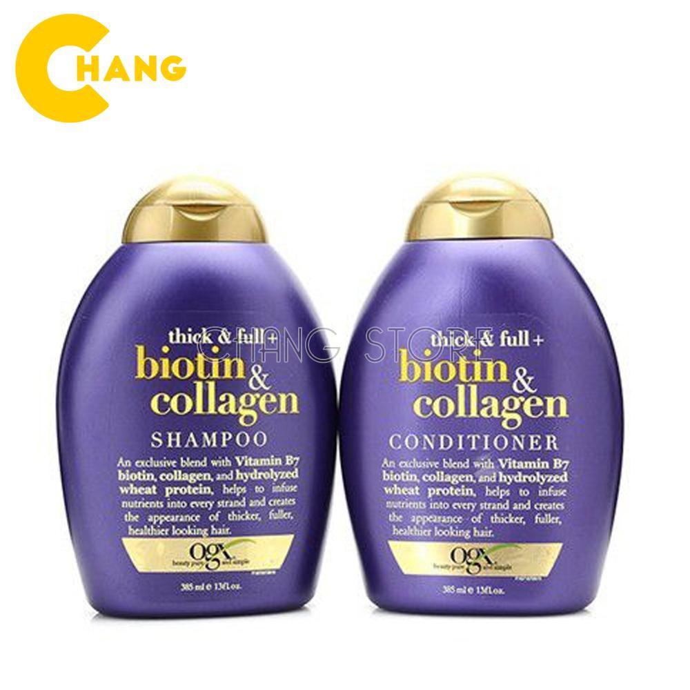 Bộ Dầu Gội, Dầu Xả Biotin Collagen 385ml Kích Thích Mọc Tóc