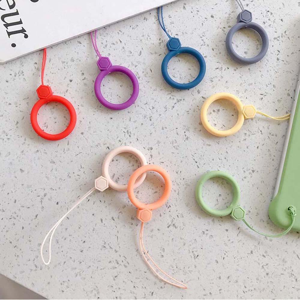 Glees Dây Đeo Điện Thoại / Chìa Khóa Bằng Silicon Ngắn Chống Vỡ Thời Trang