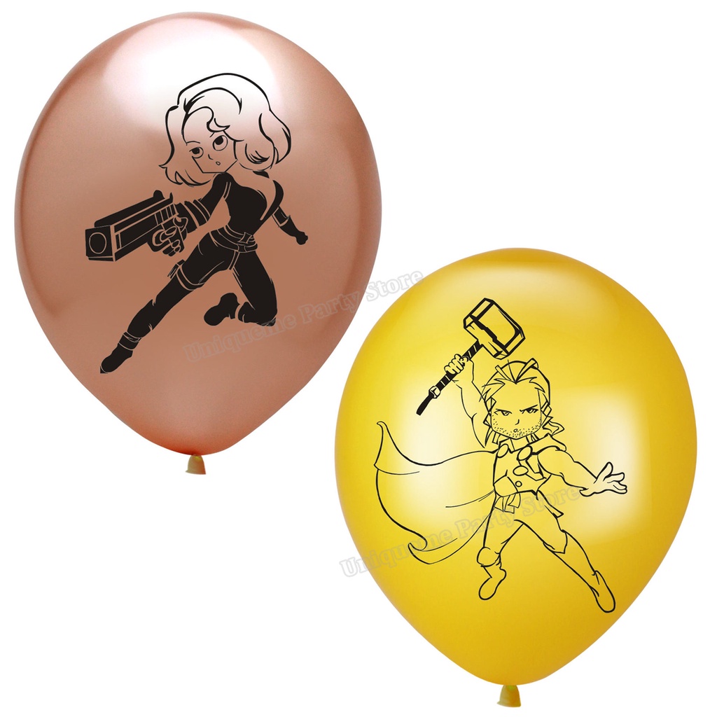 Bóng Bay Cao Su 12 inch In Hoạt Hình Người Nhện / Người Sắt Màu Xanh Lá Cây Khổng Lồ Co Giãn Trang Trí Tiệc Sinh Nhật Cho Bé