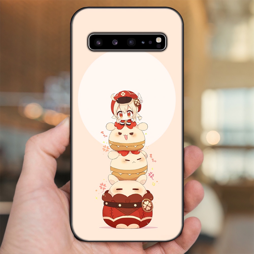 Ốp lưng Samsung S10, S10 5G, S10 Plus viền đen in hình Klee Genshin Impact